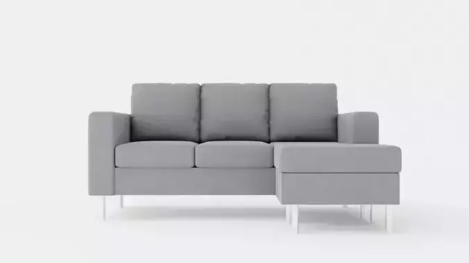Friday Divan Sofa 3 Seater Reversible Light Gray