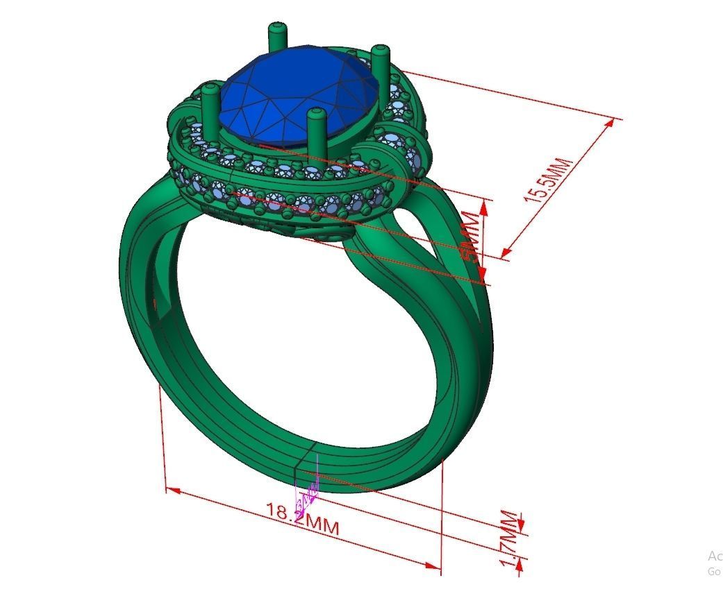 Ring Jewelry Code-CGA001 3D print model_11