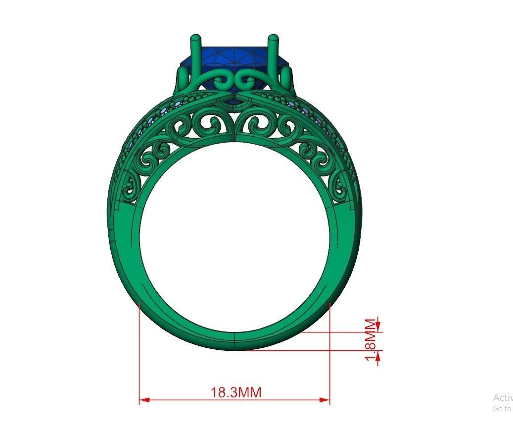 Ring Jewelry Code-CGA003 3D print model_11