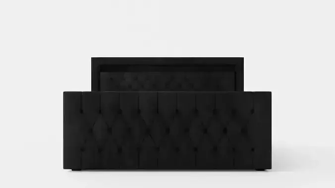 Franco Bed Package 180x200 Co Storage Black Artificial Leather