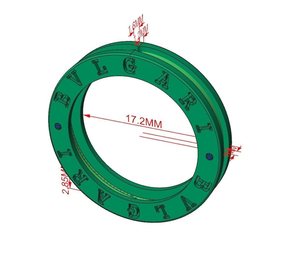 Bvgari Ring Jewelry Code-CGA005 3D print model_9