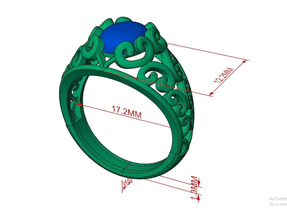 Ring Jewelry Code-CGA007 3D print model_10