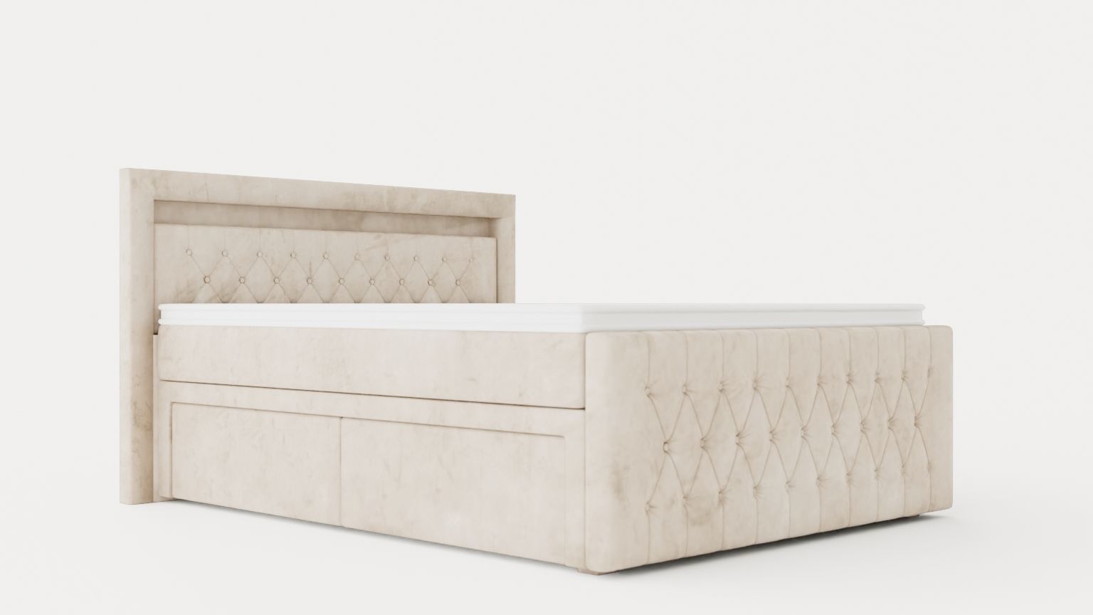 Franco Bed Pack With Storage Led Lighting 160 Low-poly 3D model_1