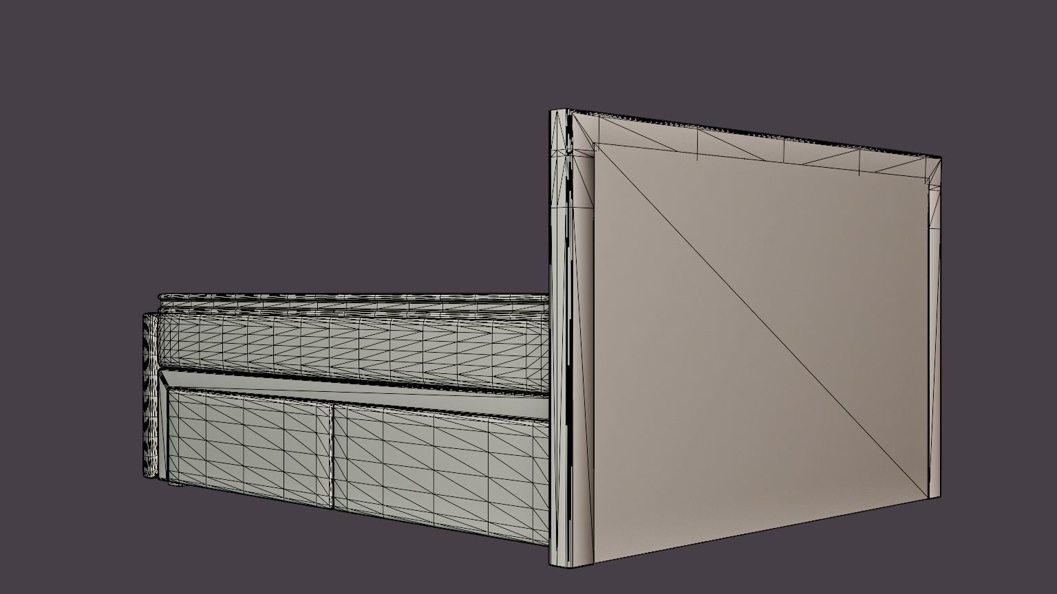 Franco Bed Pack With Storage Led Lighting 160 Low-poly 3D model_6