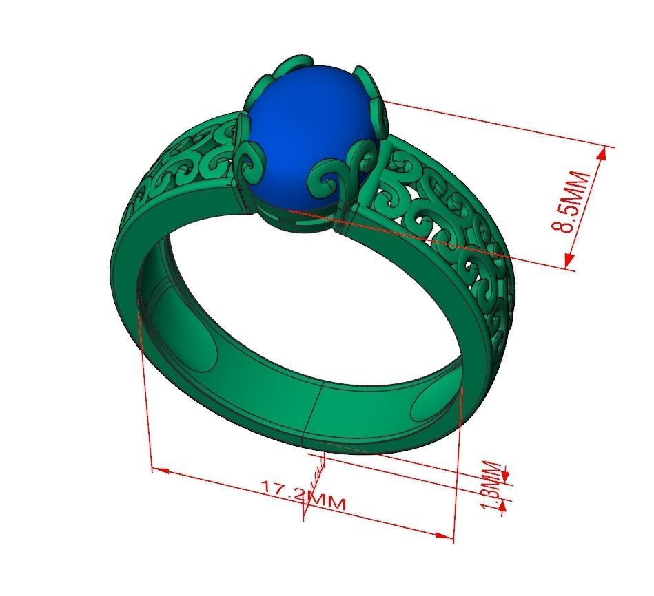 Ring Jewelry Code-CGA009 3D print model_10