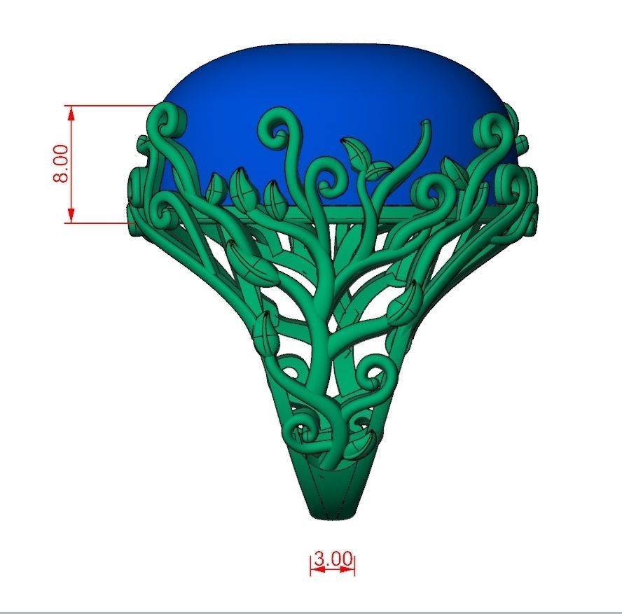 Ring Jewelry Code-CGA010 3D print model_11