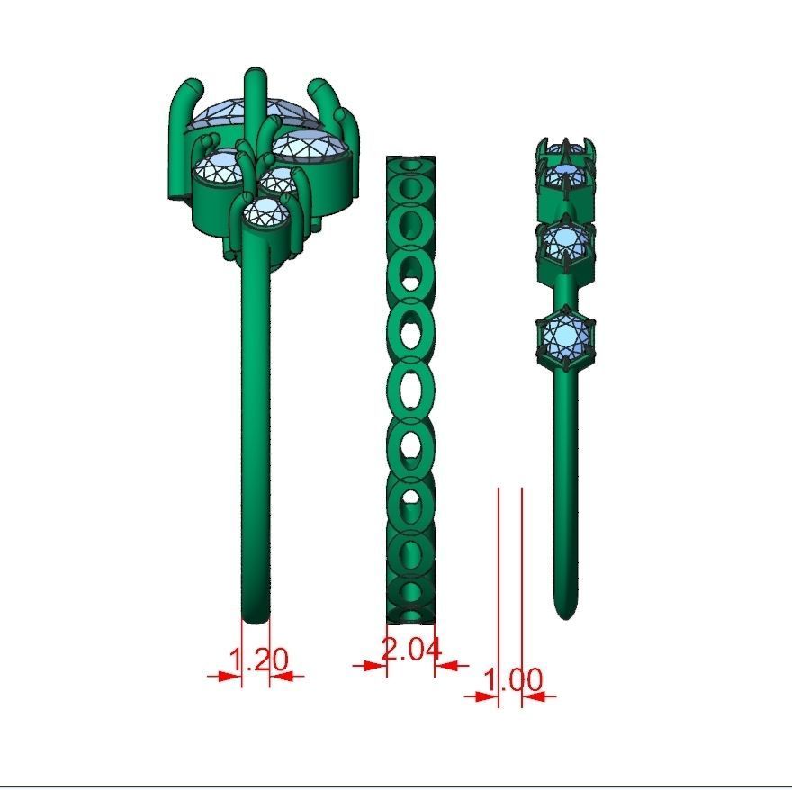 Ring Jewelry Code-CGA012 3D print model_12