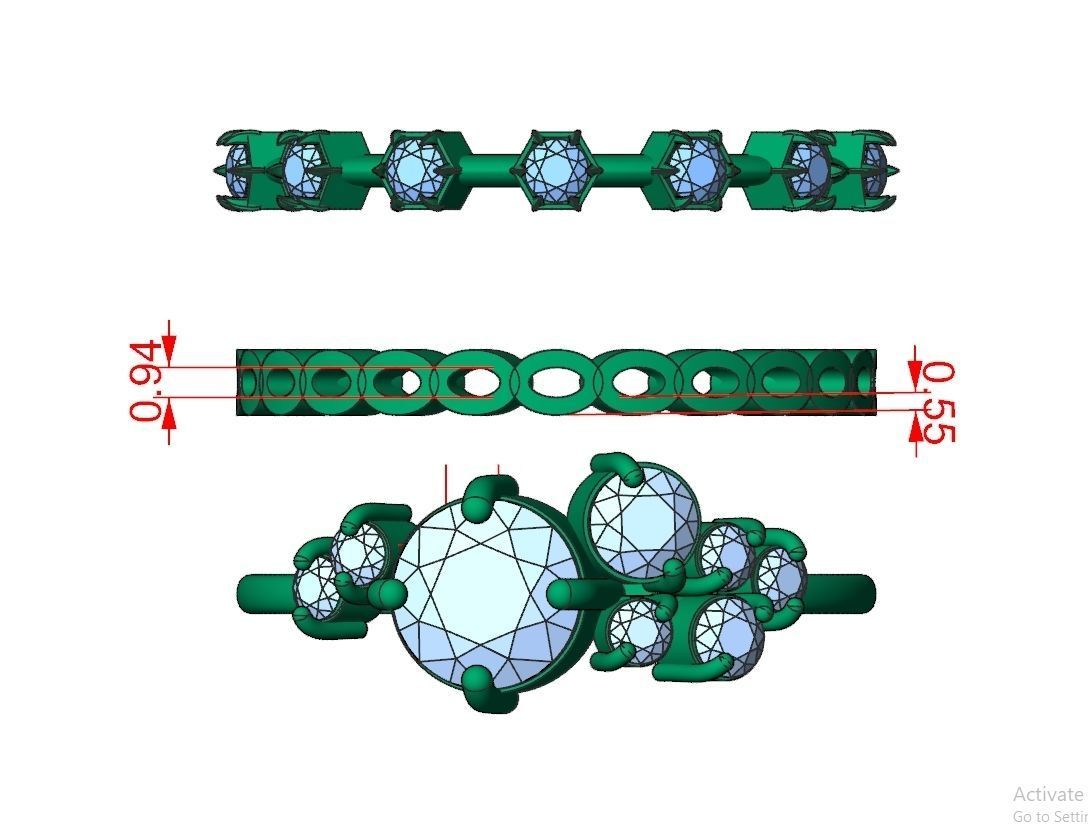 Ring Jewelry Code-CGA012 3D print model_9