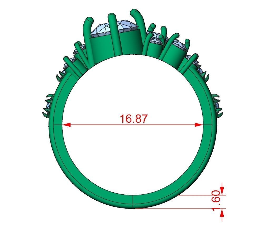 Ring Jewelry Code-CGA012 3D print model_11