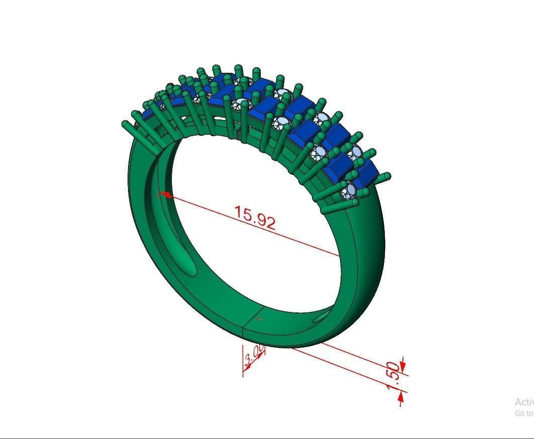 Ring Jewelry Code-CGA018 3D print model_7