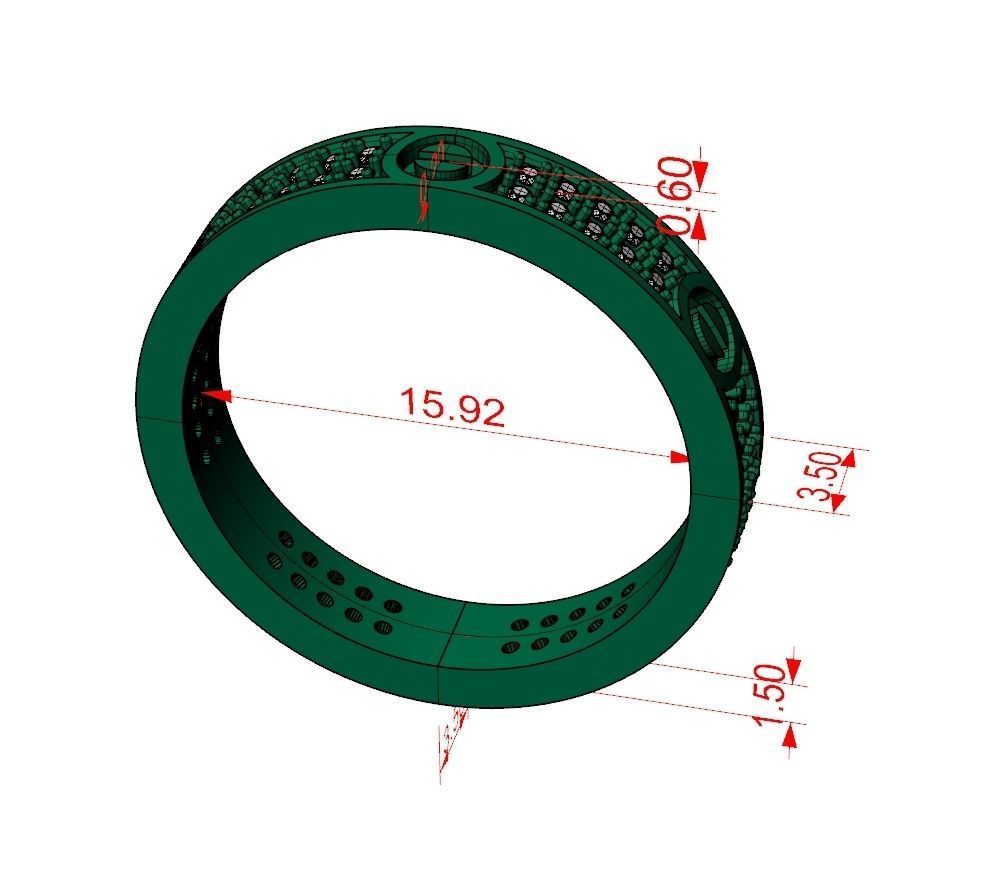 Cartier Ring Jewelry Code-CGA058 3D print model_7