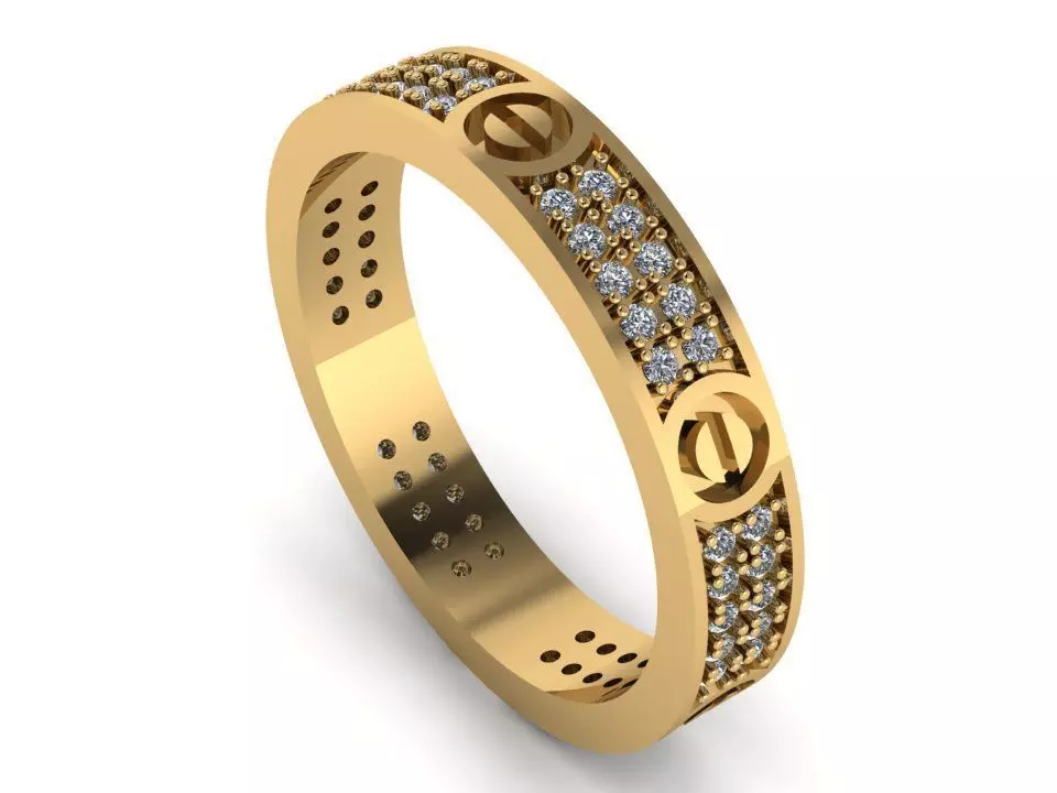 Cartier Ring Jewelry Code-CGA058 3D print model_0