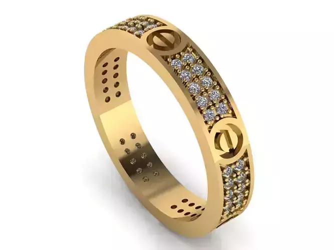 Cartier Ring Jewelry Code-CGA058 3D print model
