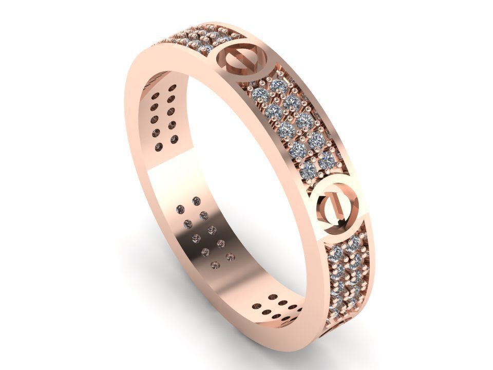 Cartier Ring Jewelry Code-CGA058 3D print model_2