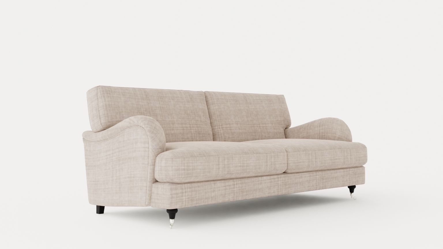 Howard Classic 3 5 Sits Soffa Beige Low-poly 3D model_1