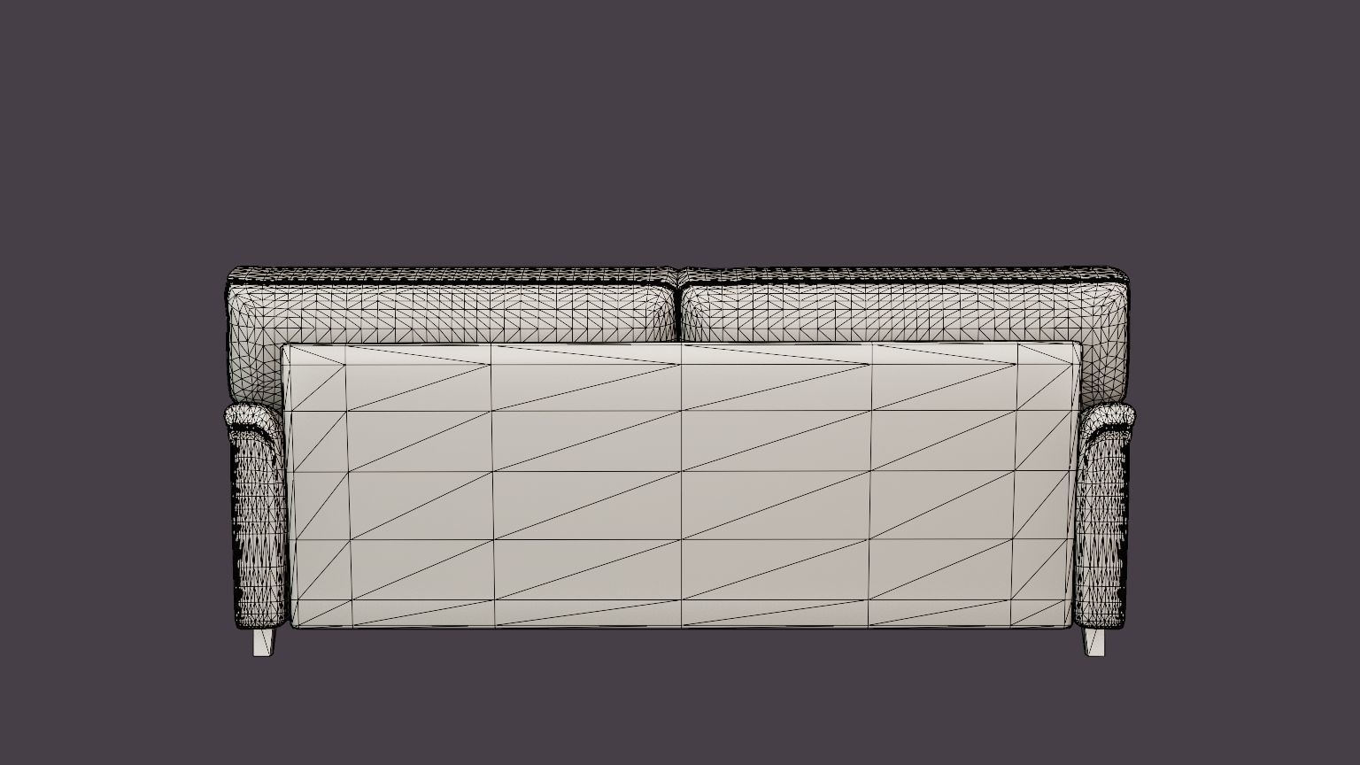 Howard Classic 3 5 Sits Soffa Beige Low-poly 3D model_5