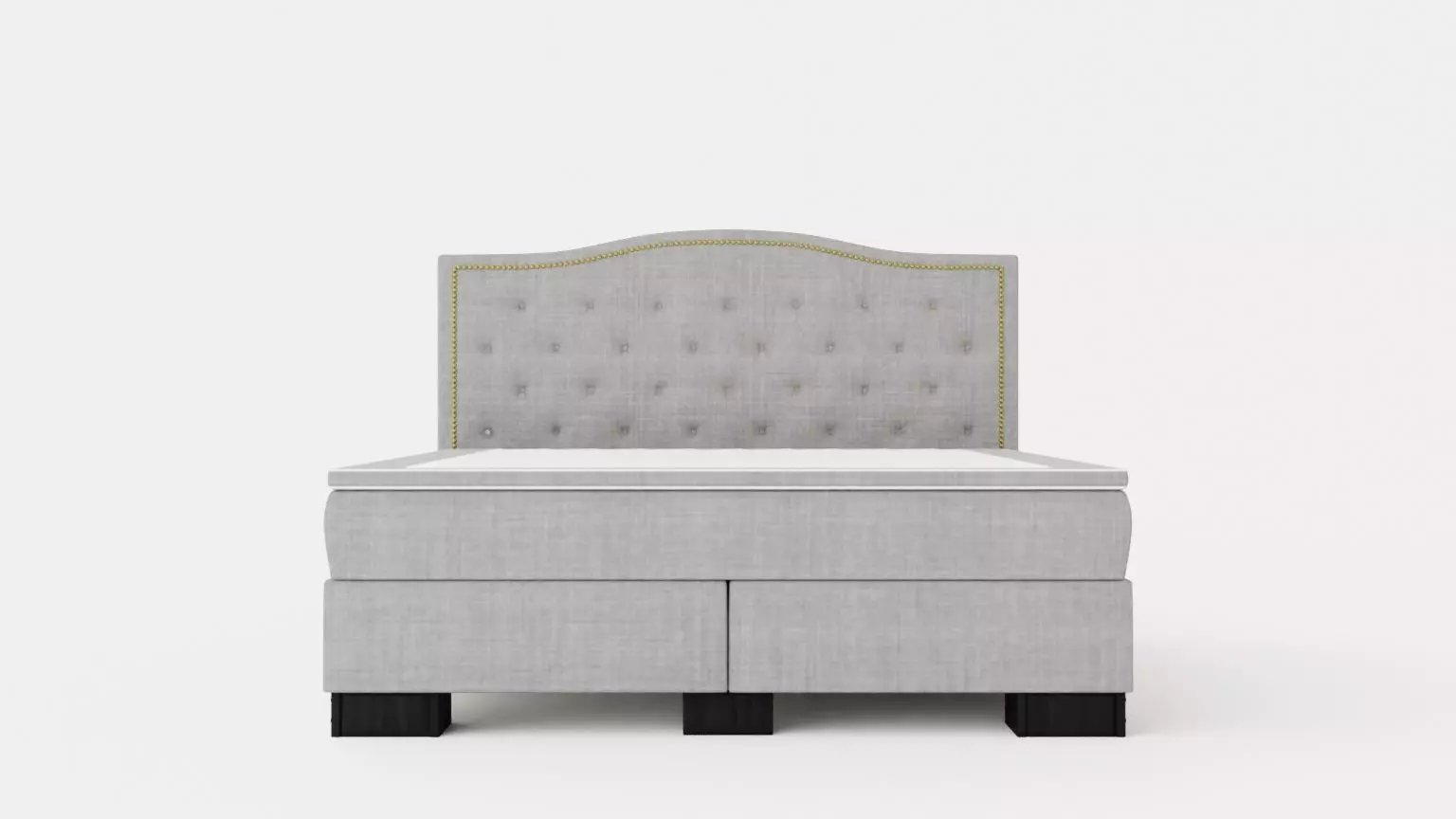Hilton Luxury Complete Bed Package 180x200 Admiral Headboard Top Low-poly 3D model