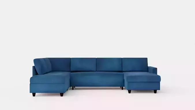 Garland U Bed Sofa Left Velvet Petrol