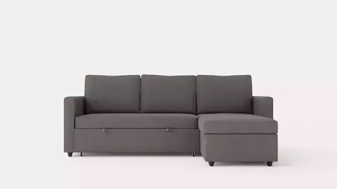 Garland Reversible Divan Bed Sofa Velvet Dark Gray