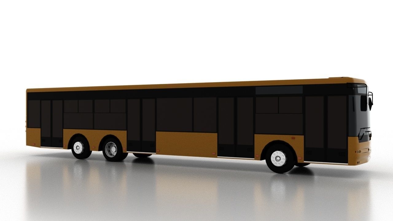 Bus Bogdan A80111 Low Low-poly 3D model_7