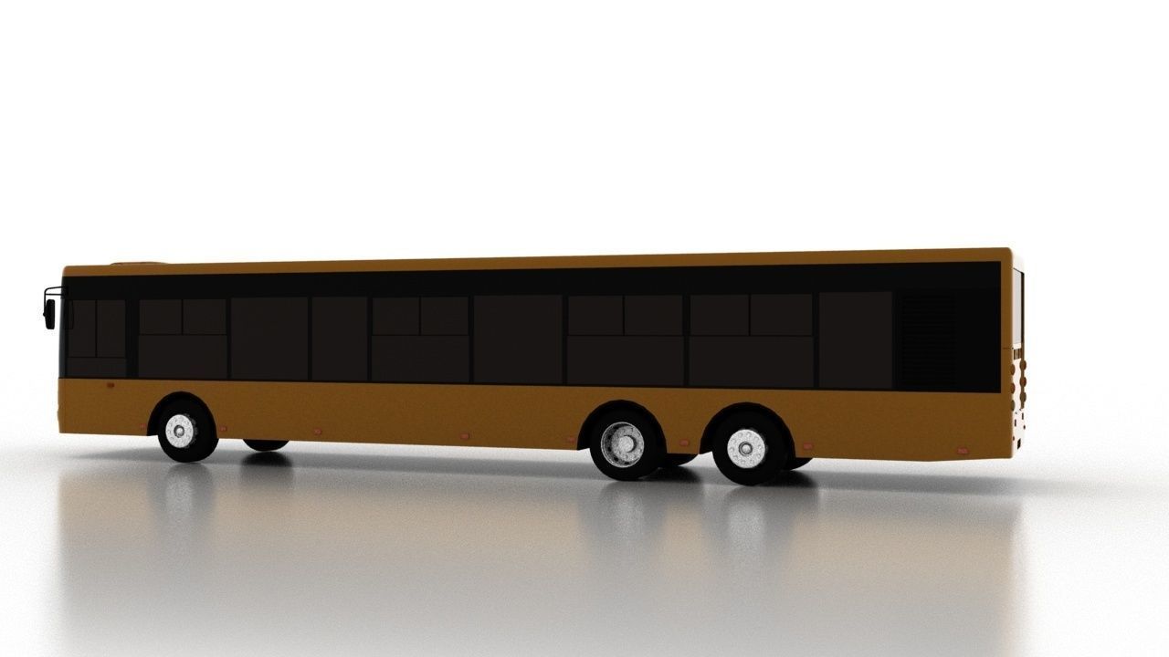 Bus Bogdan A80111 Low Low-poly 3D model_3