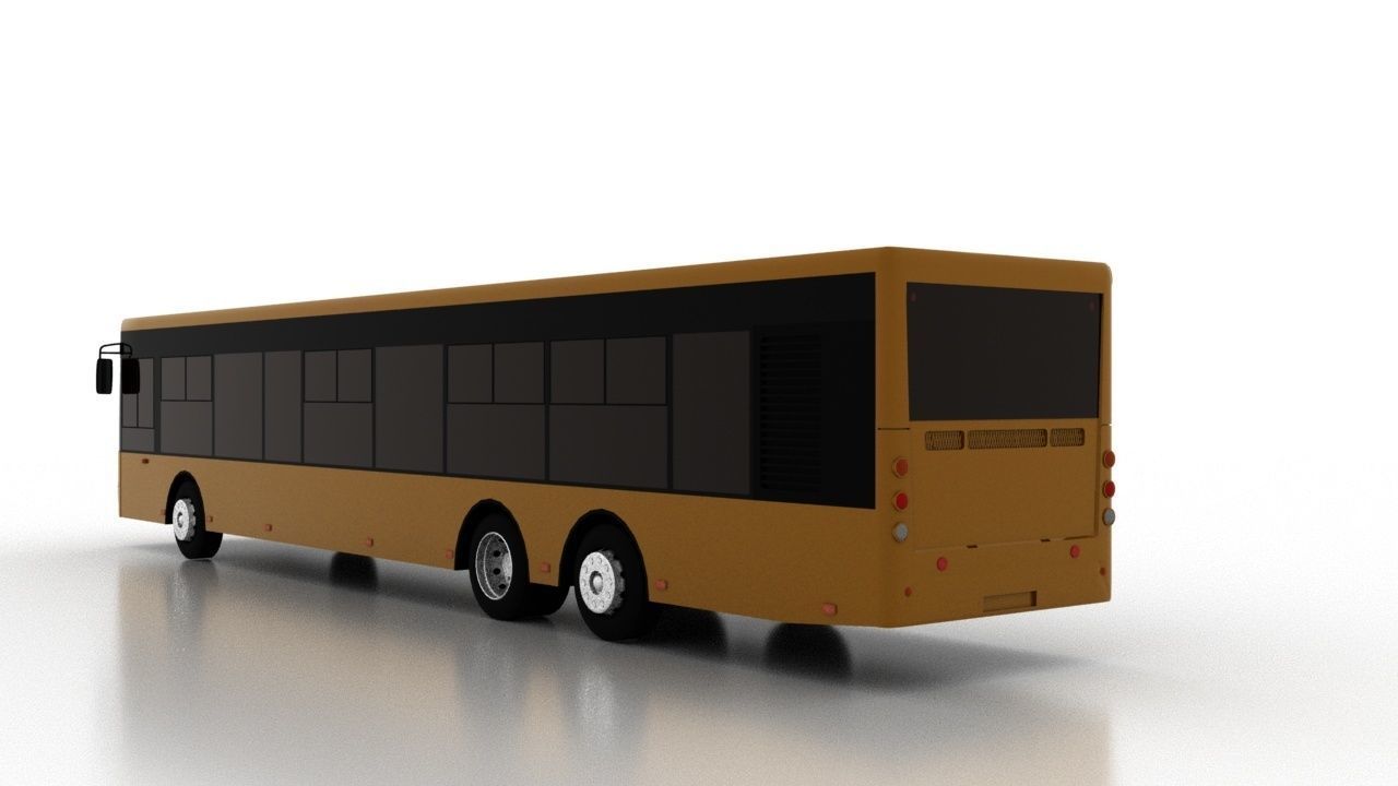 Bus Bogdan A80111 Low Low-poly 3D model_4