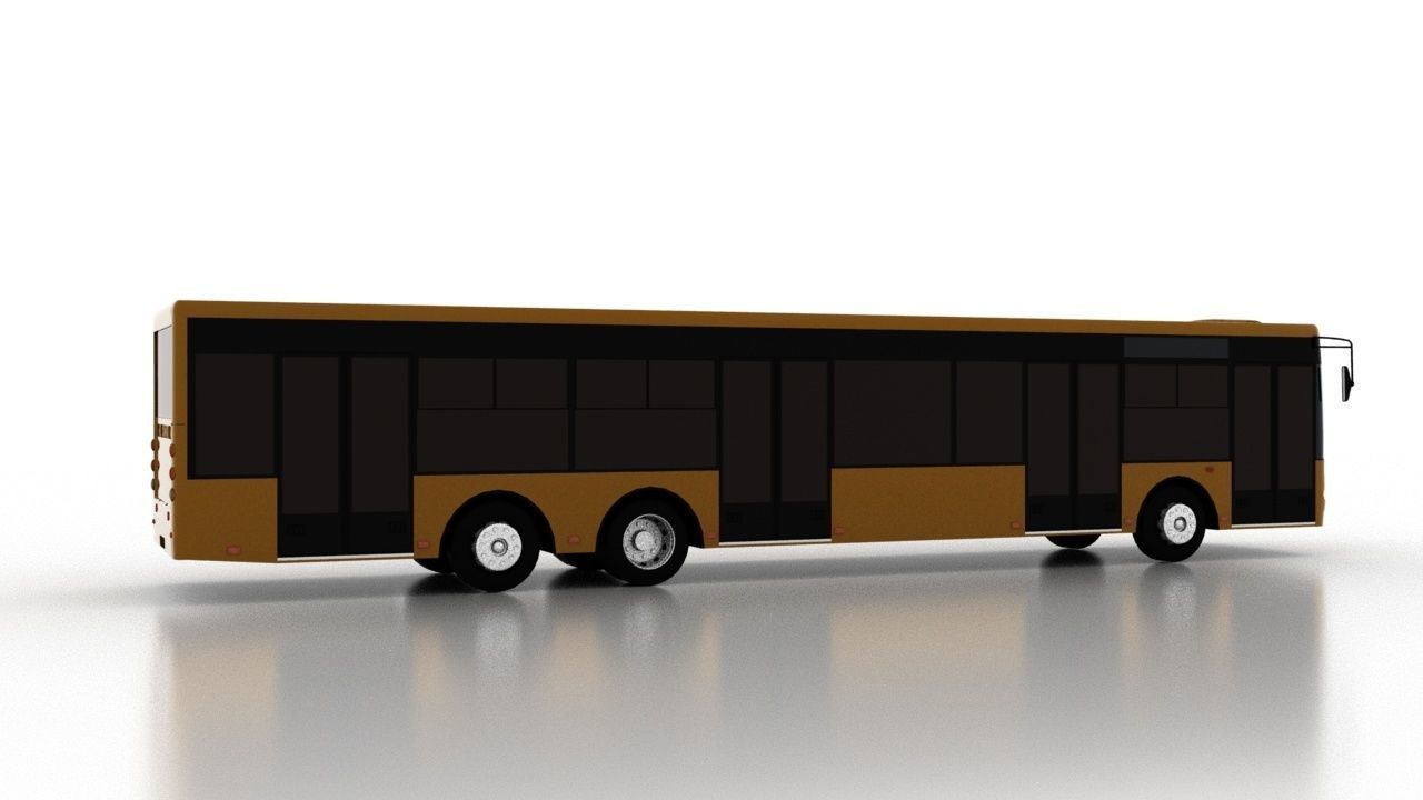 Bus Bogdan A80111 Low Low-poly 3D model_6