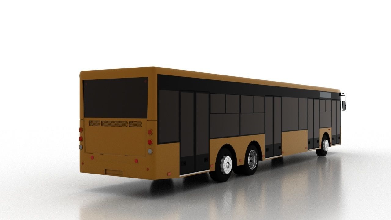 Bus Bogdan A80111 Low Low-poly 3D model_5