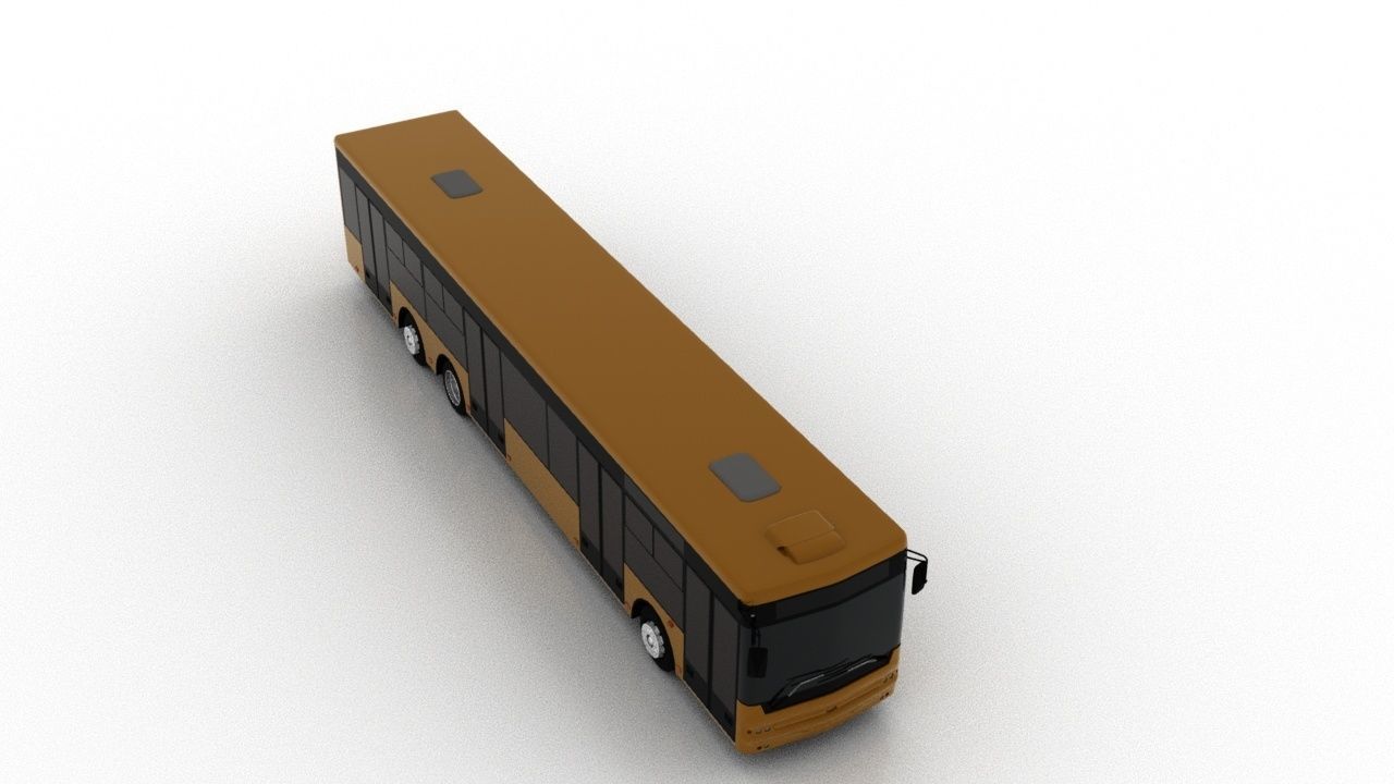 Bus Bogdan A80111 Low Low-poly 3D model_8