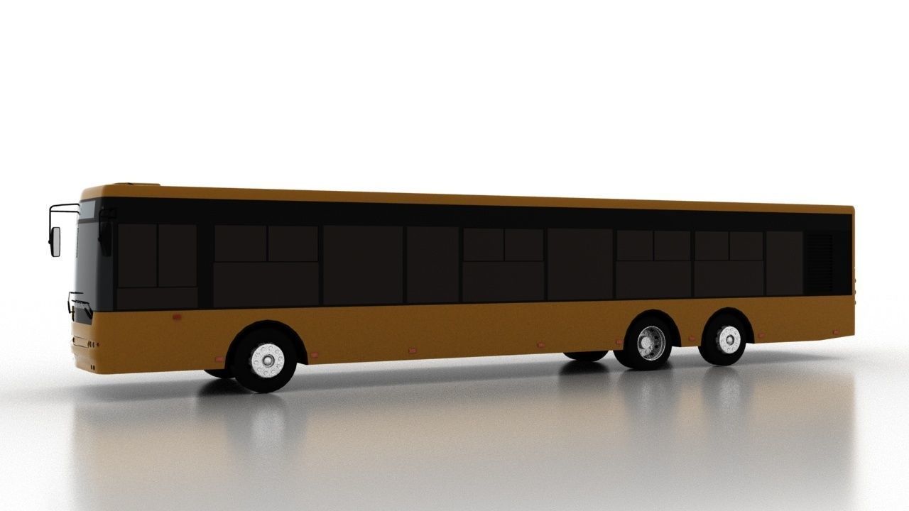Bus Bogdan A80111 Low Low-poly 3D model_2