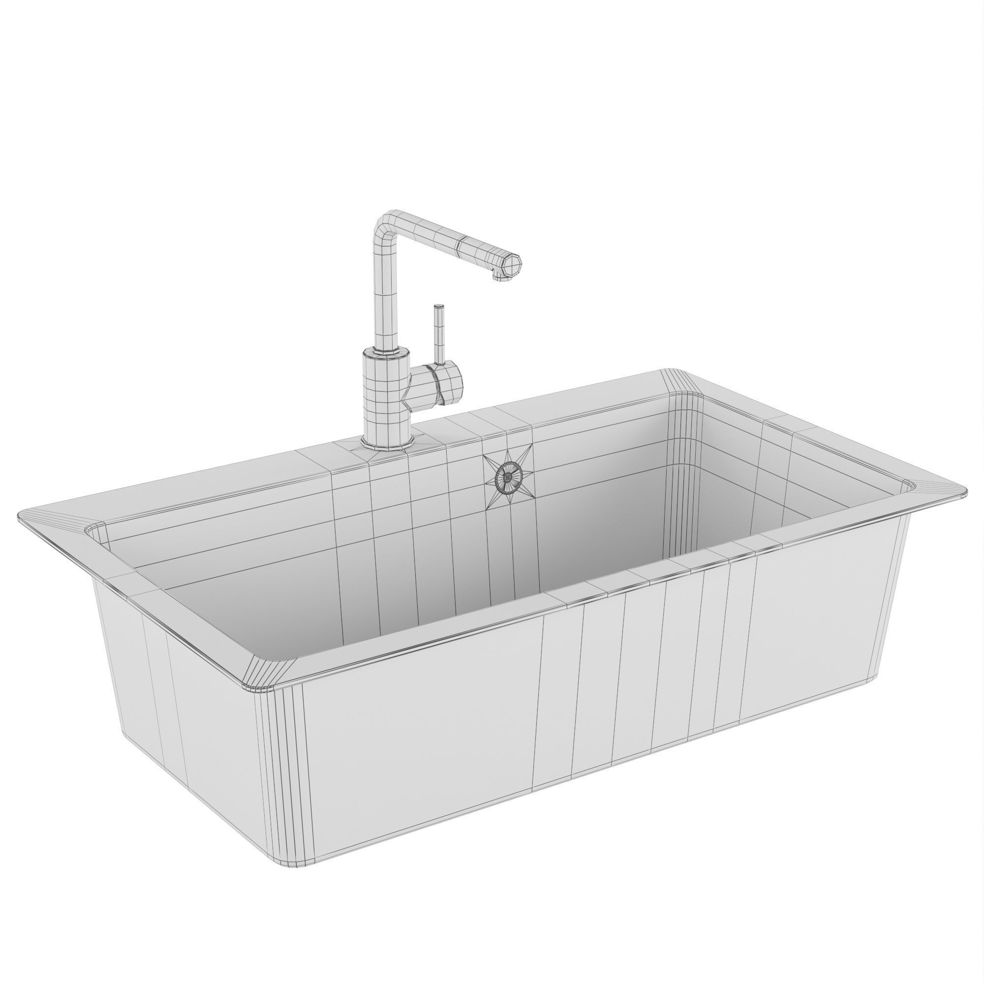 Sink Blanco 3D model_1