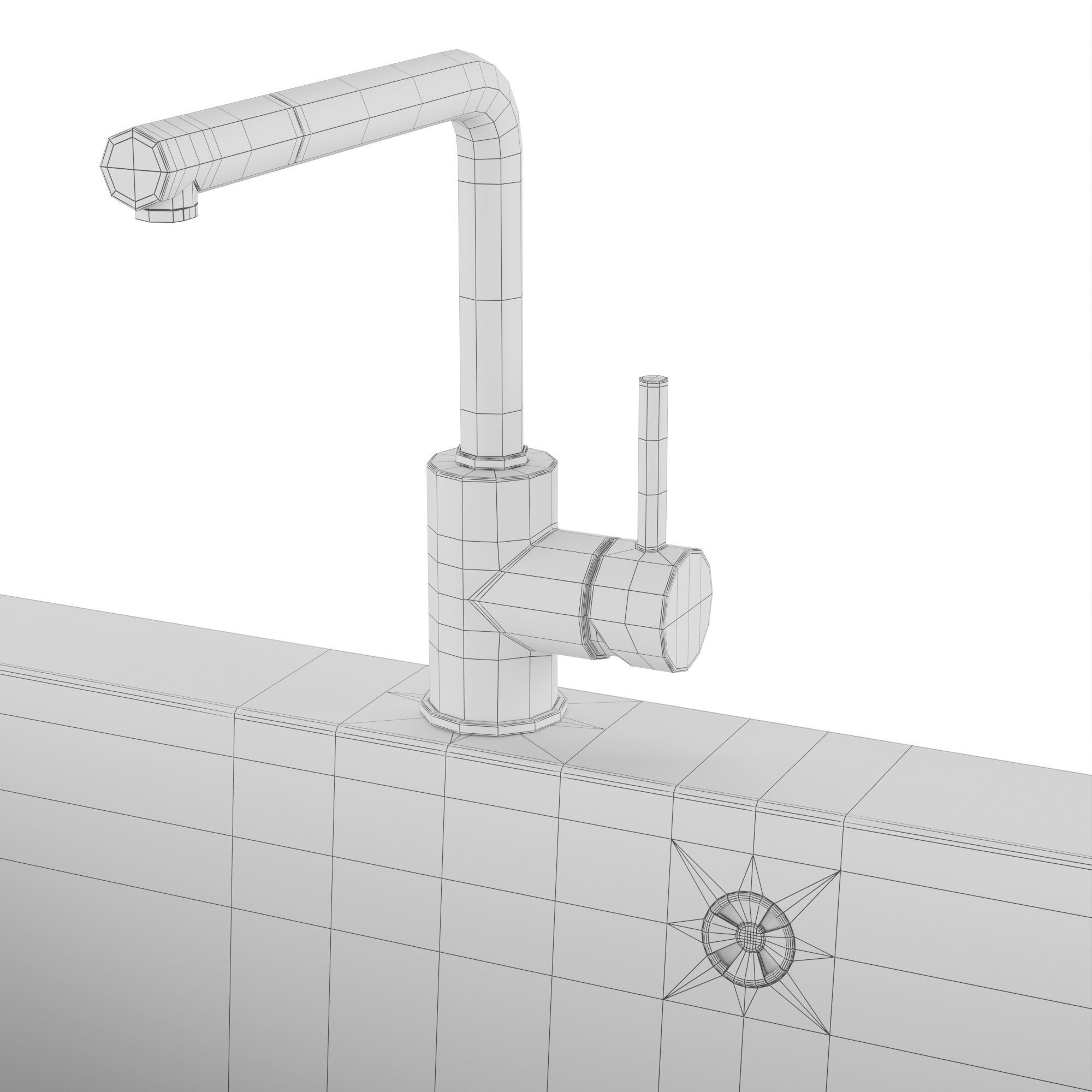 Sink Blanco 3D model_2