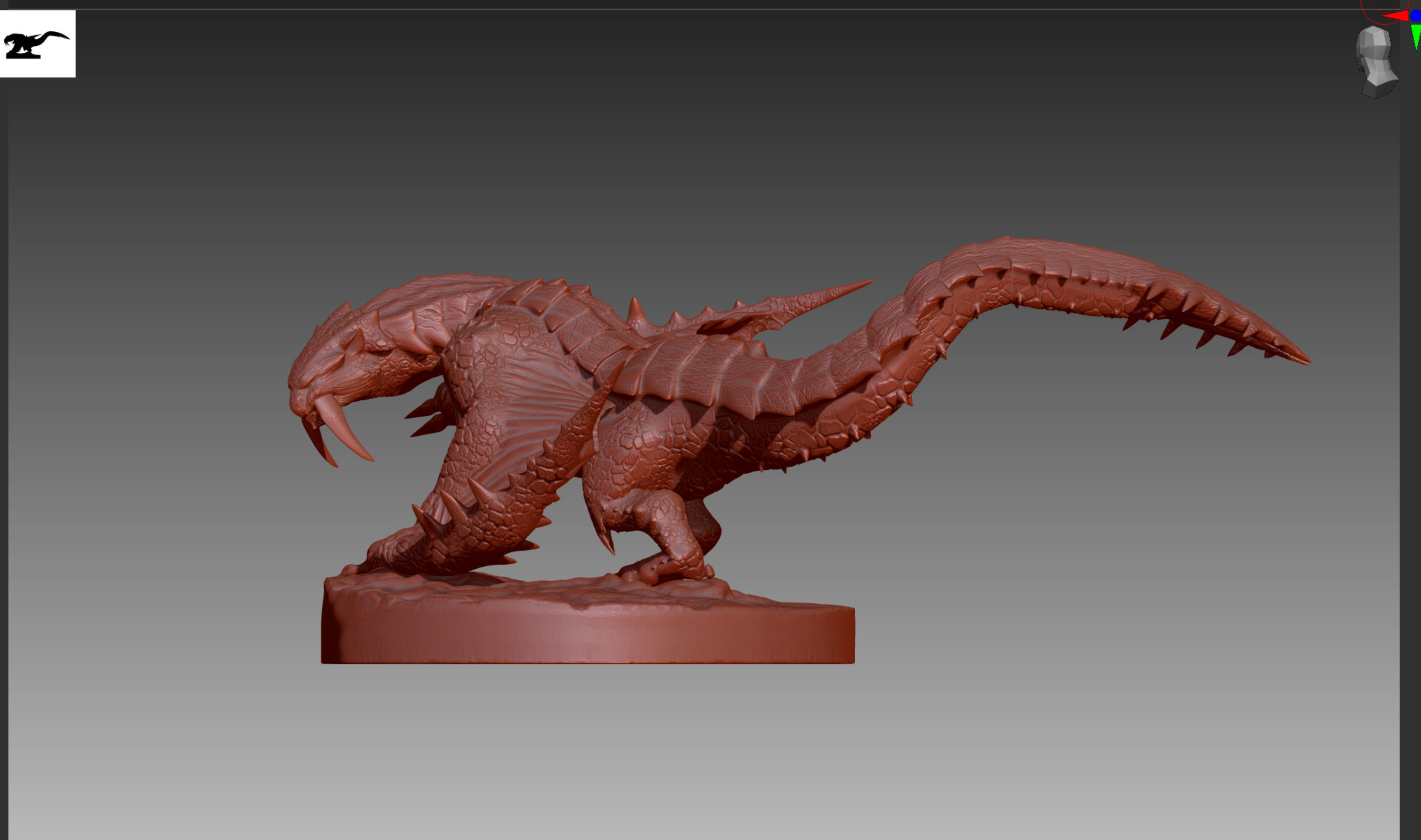 Monster Hunter Barioth OBJ and STL 3D print model_2