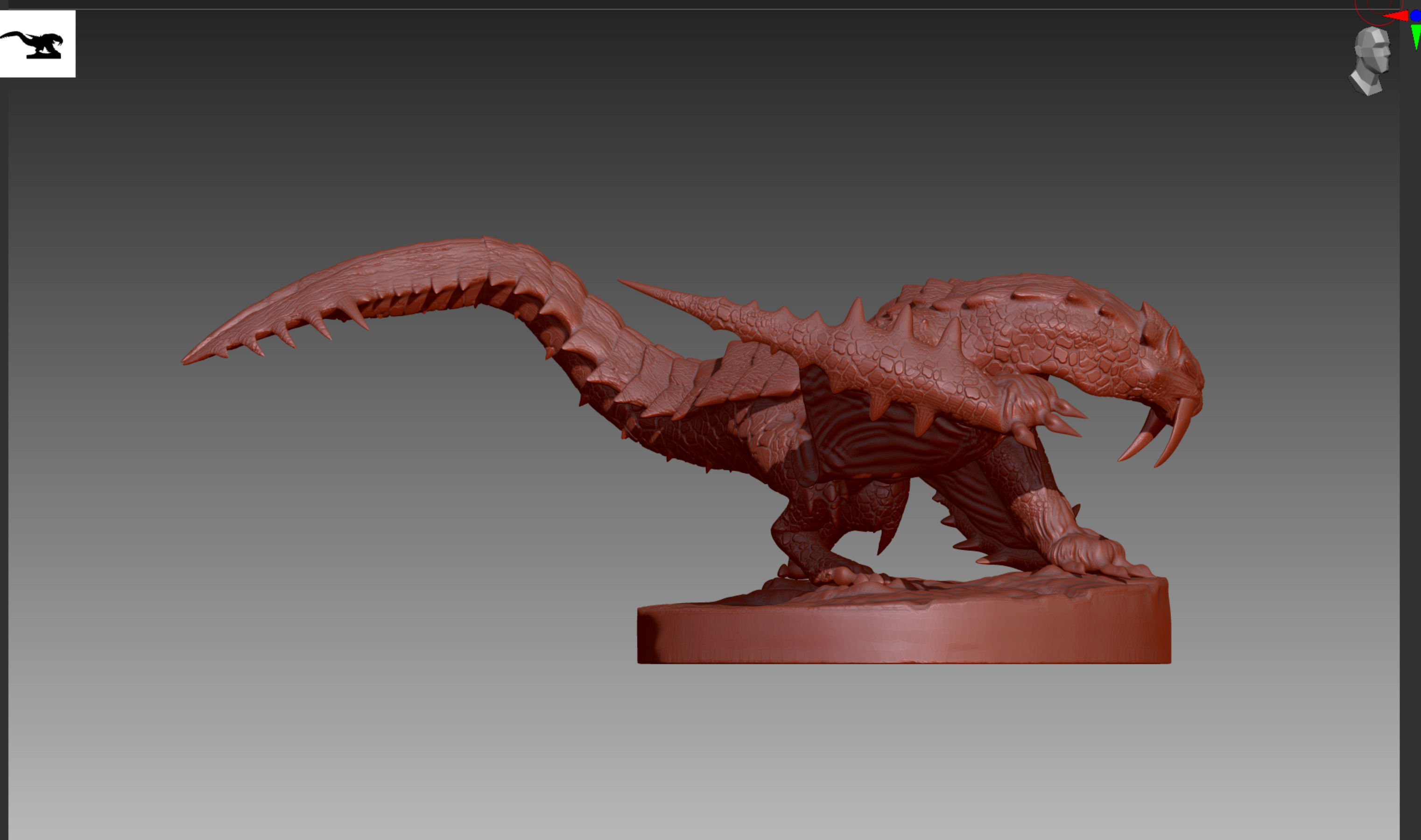 Monster Hunter Barioth OBJ and STL 3D print model_6