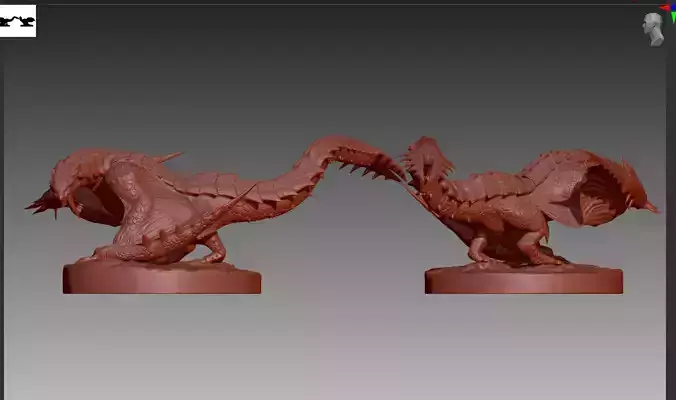 Monster Hunter Barioth OBJ and STL