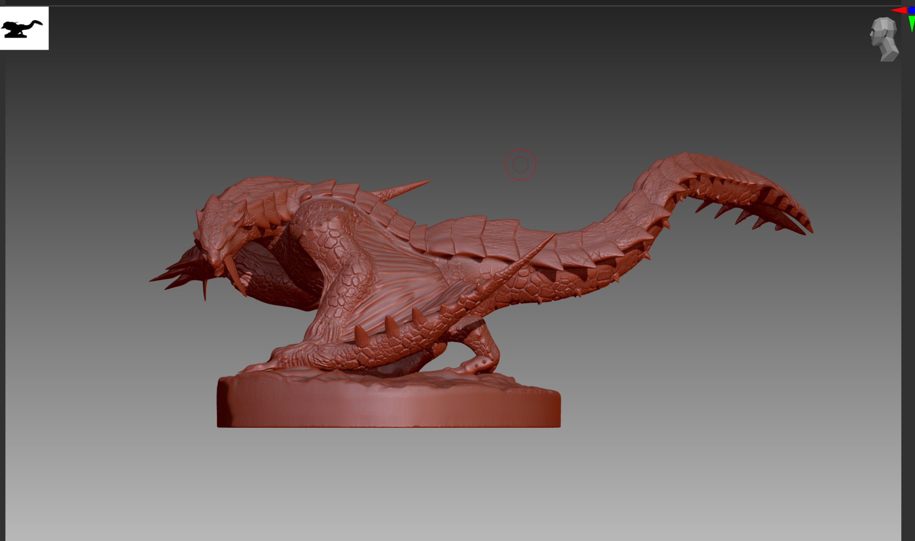 Monster Hunter Barioth OBJ and STL 3D print model_1