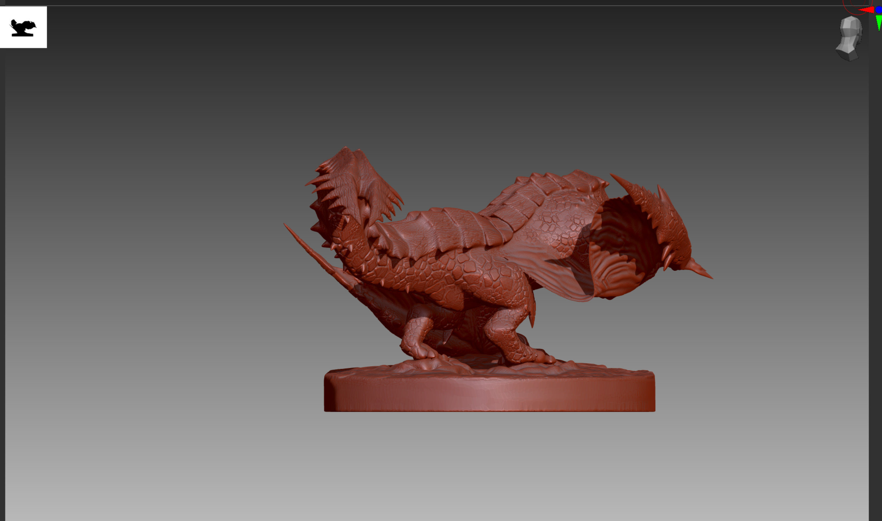 Monster Hunter Barioth OBJ and STL 3D print model_4