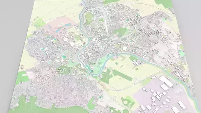 Cityscape Nitra Slovakia 3D model
