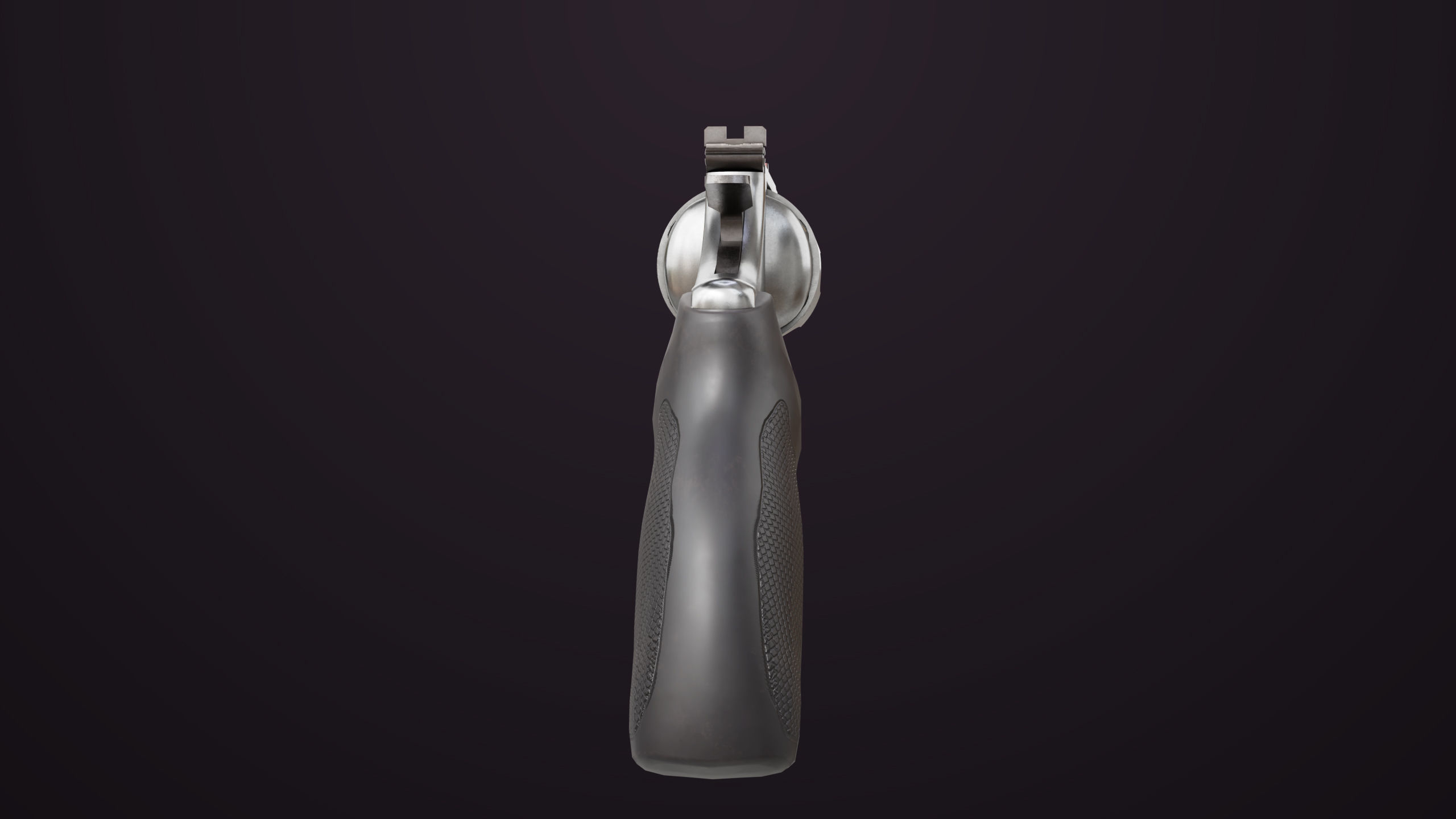 Small Revolver 06 Silver Generic All PBR Unity UE Textures Low-poly 3D model_8