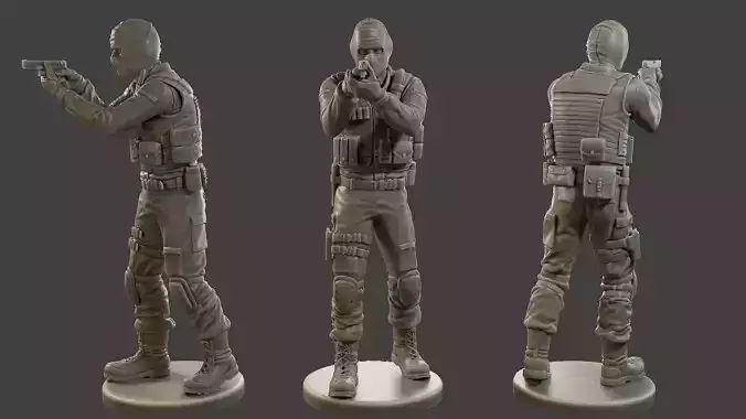 CzechSlovak Police Tactical Unit CPTU2 003 3D print model