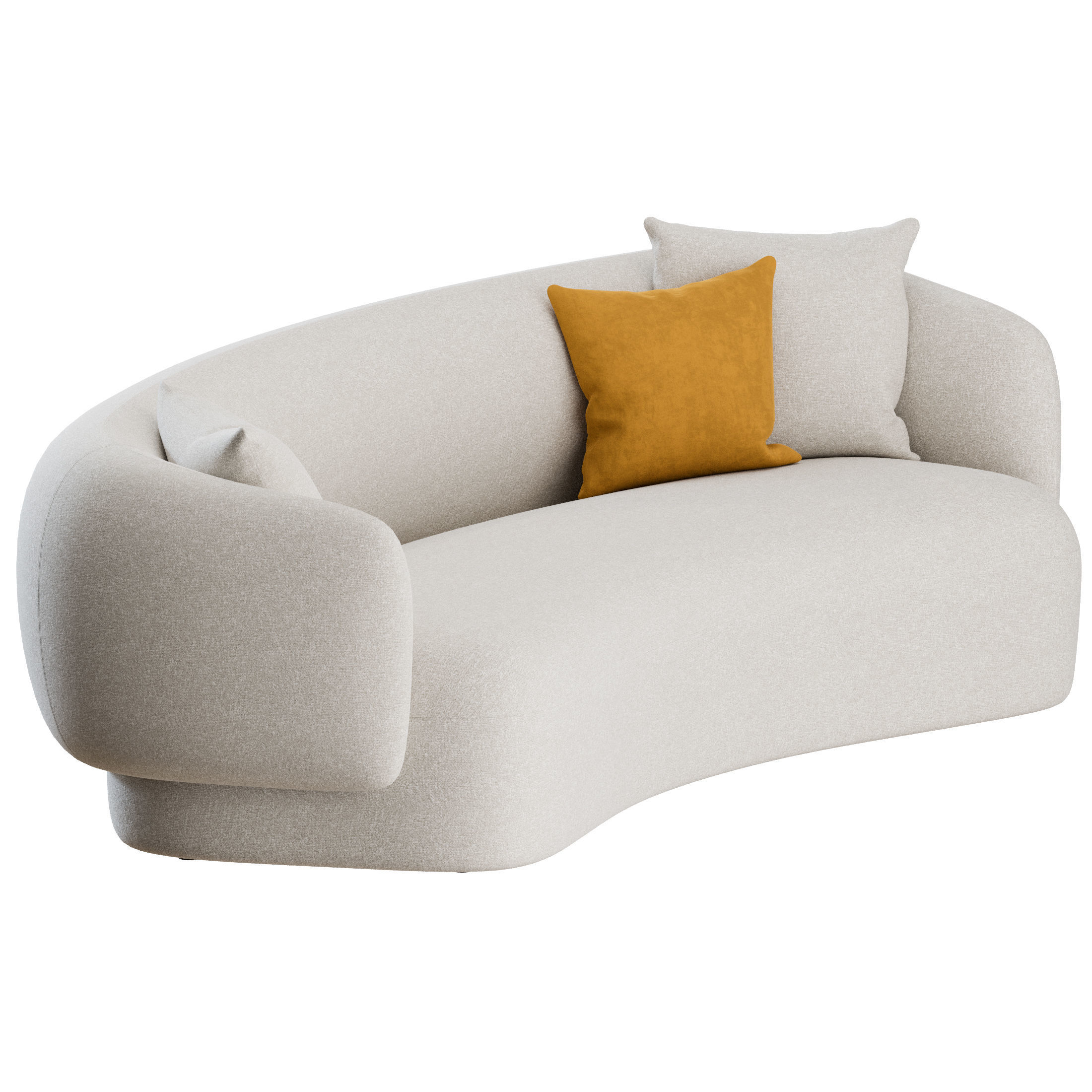 Noah Curved Sofa by Marelli 3D model_5