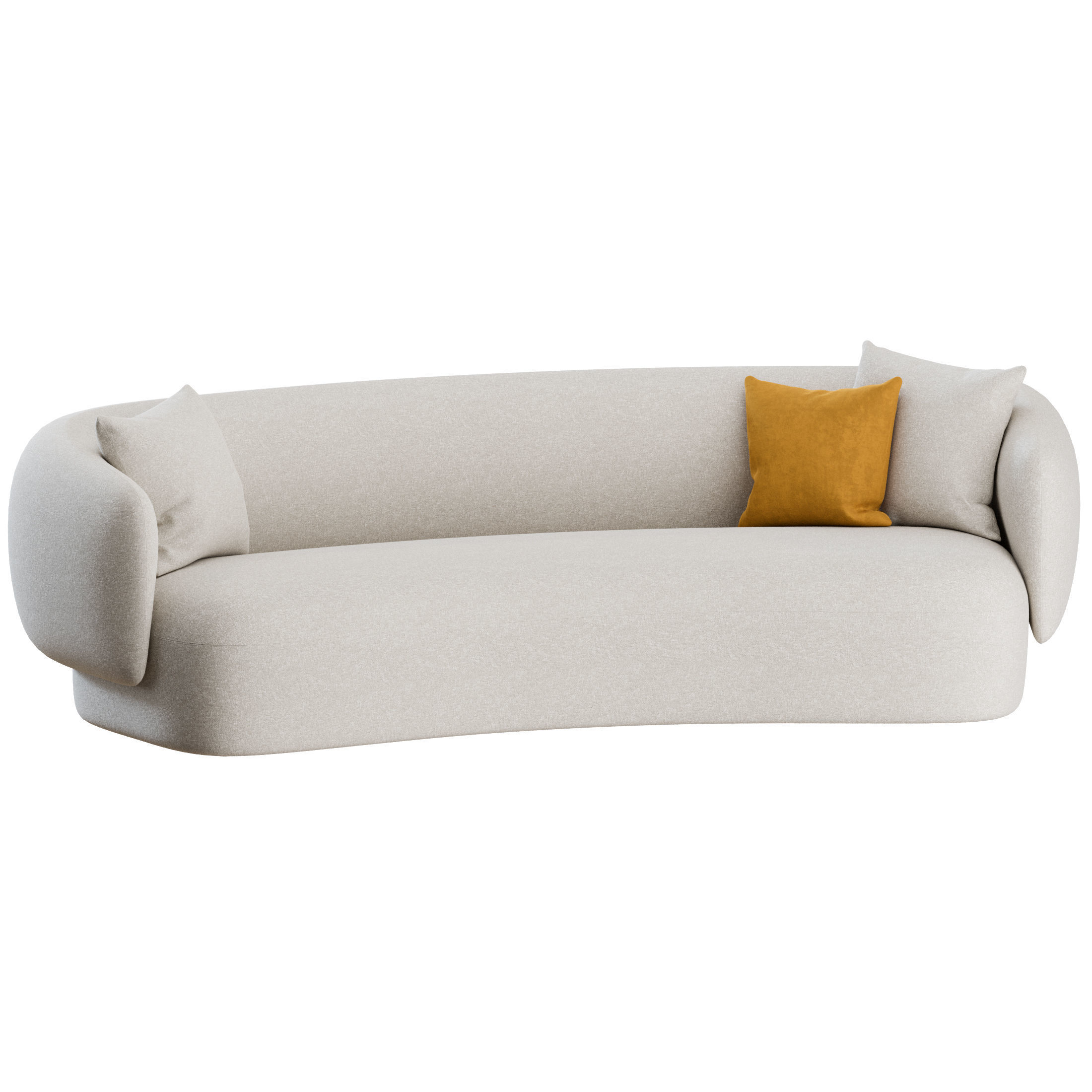 Noah Curved Sofa by Marelli 3D model_4