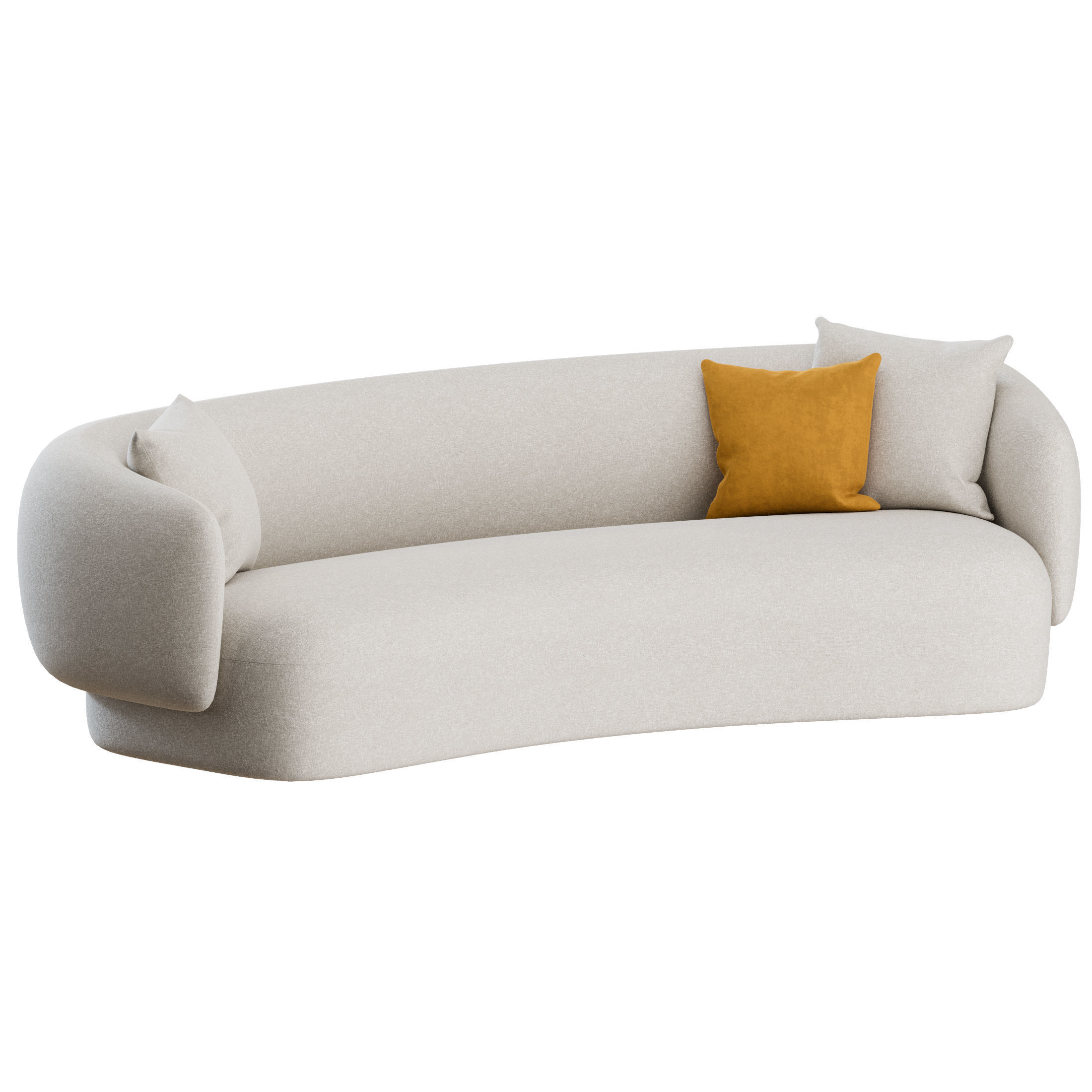 Noah Curved Sofa by Marelli 3D model_3