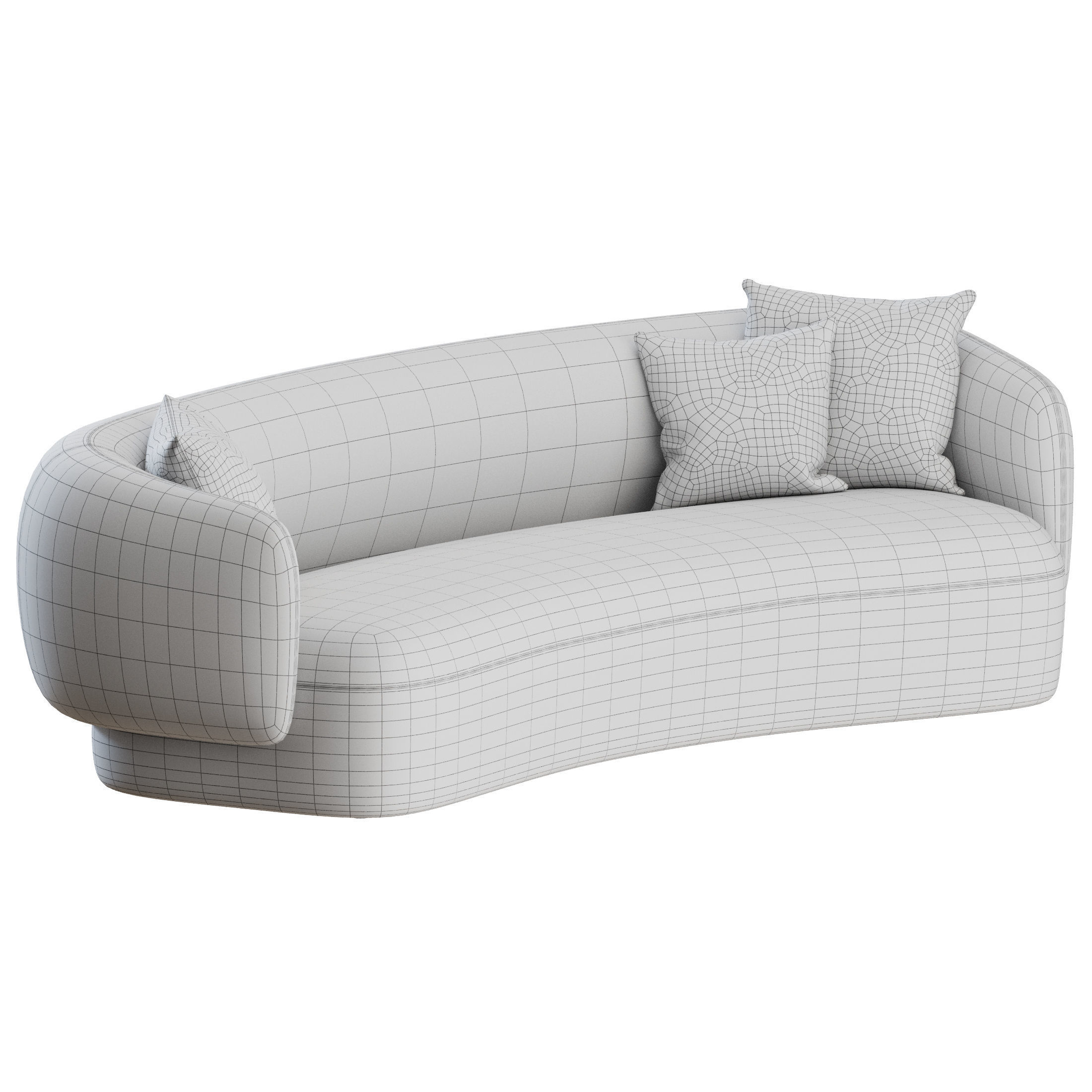 Noah Curved Sofa by Marelli 3D model_2