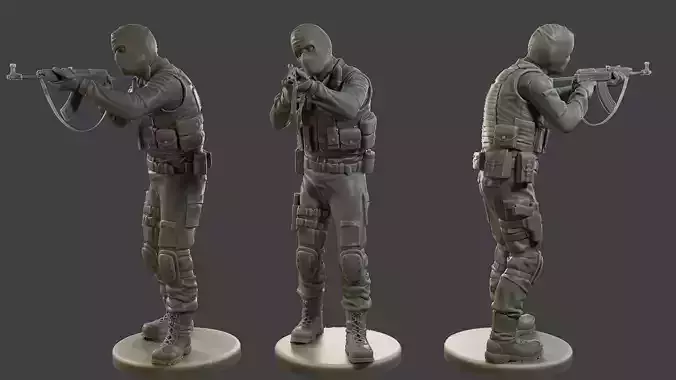 CzechSlovak Police Tactical Unit CPTU2 006 3D print model