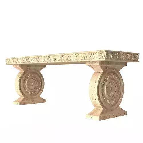 Stone Bench 01 Low-poly 3D model