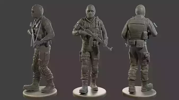 CzechSlovak Police Tactical Unit CPTU2 007 3D print model
