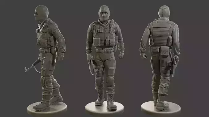 CzechSlovak Police Tactical Unit CPTU2 008 3D print model