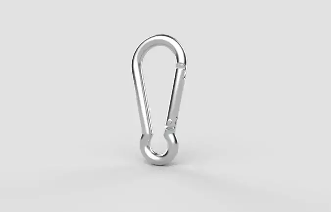 Carabiner Hook M01B Low-poly 3D model