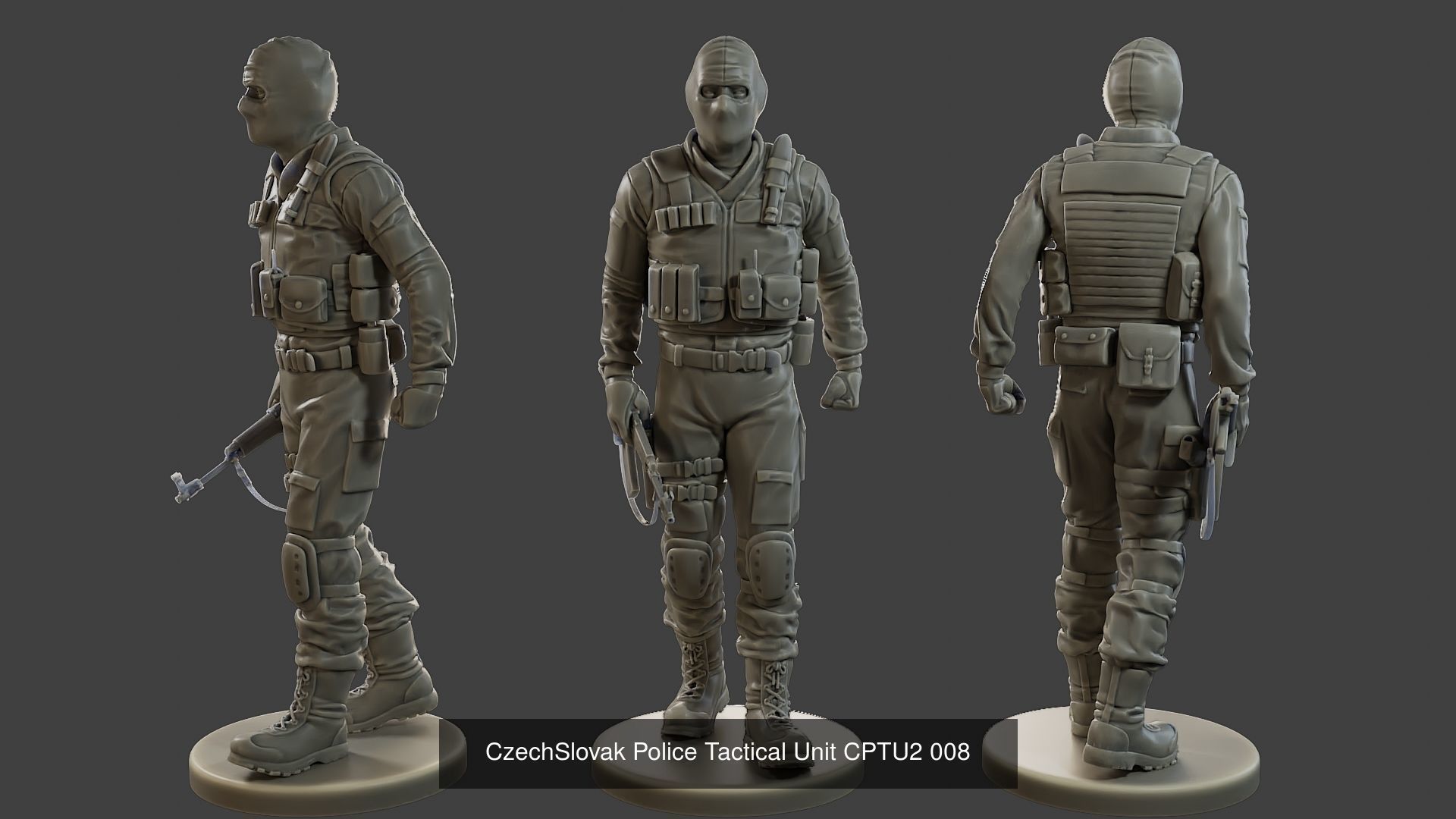 CzechSlovak Police Tactical Unit CPTU2 Pack1 3D Model Collection_16